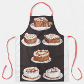 ヴィンテージデザートケーキ飾つや消し エプロン (正面)