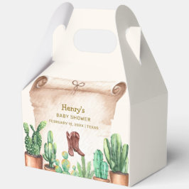 ヴィンテージデザートサボスカウボーイブーツ赤ちゃんシャワー フェイバーボックス