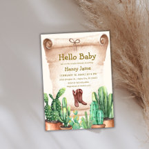 ヴィンテージデザートサボスカウボーイブーツ赤ちゃんシャワー