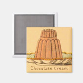 ヴィンテージデザートチョコレートクリームケーキマグネット マグネット (正面/裏面)