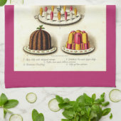 ヴィンテージデザートパイとケーキ キッチンタオル (折り畳み)