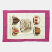 ヴィンテージデザートパイとケーキ キッチンタオル (横)