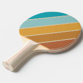 ヴィンテージデザートレインボーはっきりしたストライプの 卓球ラケット (正面アングル)