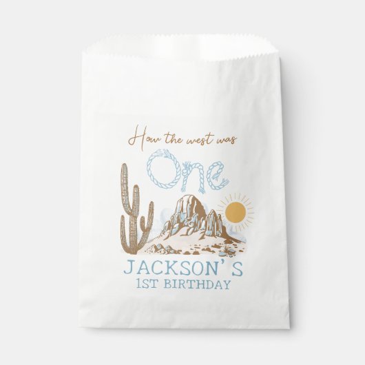ヴィンテージデザートワイルドウエストウェスタン1st誕生日 フェイバーバッグ (正面)