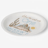 ヴィンテージデザートワイルドウエストウェスタン1st誕生日 ペーパープレート (アングル)