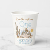 ヴィンテージデザートワイルドウエストウェスタン1st誕生日 紙コップ (正面)