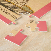 ヴィンテージデザート桃金ゴールドケーキパイ食品表 ジグソーパズル (側面)