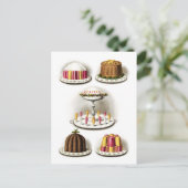 ヴィンテージデザート焼いたと商品はがき ポストカード (スタンド正面)