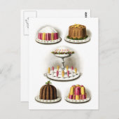 ヴィンテージデザート焼いたと商品はがき ポストカード (正面/裏面)