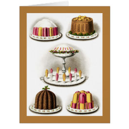 ヴィンテージデザート焼いたと商品枠付きビッグカード