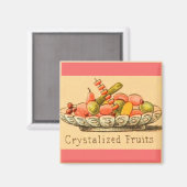 ヴィンテージデザート砂糖漬けフルーツマグネット マグネット (正面/裏面)