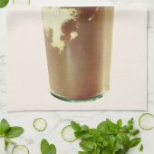 ヴィンテージデザート、チョコレートシェイクとホイップクリーム キッチンタオル (折り畳み)