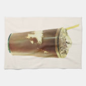 ヴィンテージデザート、チョコレートシェイクとホイップクリーム キッチンタオル (横)
