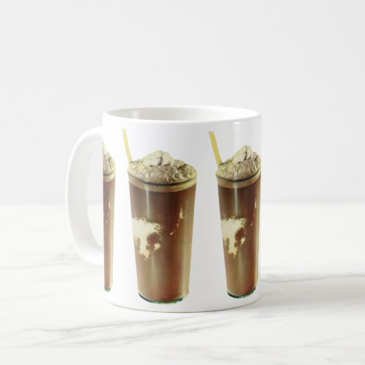 ヴィンテージデザート、チョコレートシェイクとホイップクリーム コーヒーマグカップ (正面左)