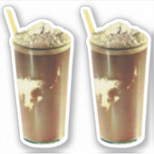ヴィンテージデザート、チョコレートシェイクとホイップクリーム シール (正面)