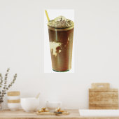 ヴィンテージデザート、チョコレートシェイクとホイップクリーム ポスター (キッチン)