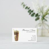 ヴィンテージデザート、チョコレートシェイクとホイップクリーム 名刺 (スタンド正面)