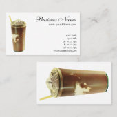 ヴィンテージデザート、チョコレートシェイクとホイップクリーム 名刺 (正面/裏面)