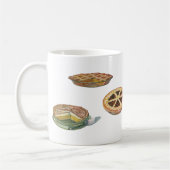 ヴィンテージデザート、感謝祭パイ、ペカンカボチャ コーヒーマグカップ (左)