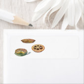 ヴィンテージデザート、感謝祭パイ、ペカンカボチャ ラベル (インサイチュ)