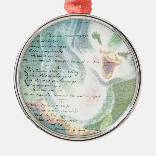 ヴィンテージデジタルアートコラージュ メタルオーナメント (正面)