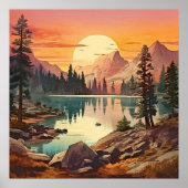 ヴィンテージデジタル国立公園芸術 ポスター (正面)