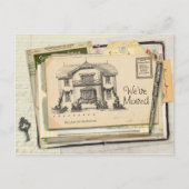 ヴィンテージデスクはがき引っ越しました 案内ポストカード (正面)