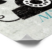 ヴィンテージデスクトップ – 電話 ポスター (角)