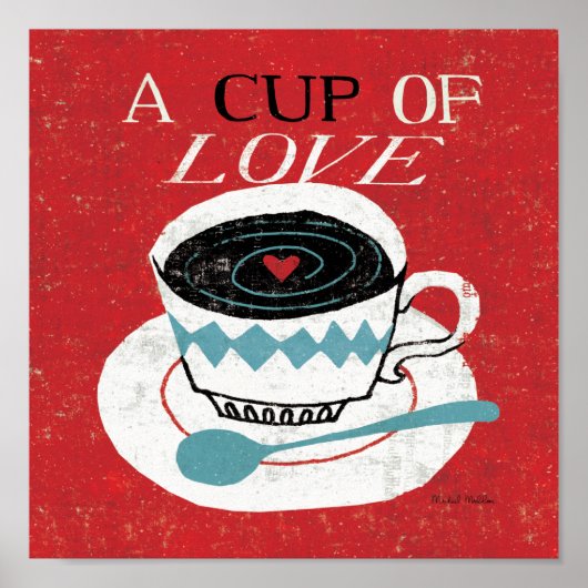 ヴィンテージデスクトップ – Coffee ポスター (正面)