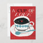 ヴィンテージデスクトップ – Coffee ポストカード (正面/裏面)