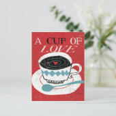 ヴィンテージデスクトップ – Coffee ポストカード (スタンド正面)