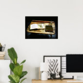 ヴィンテージデスクトップ – Student Desk ポスター (ホームオフィス)