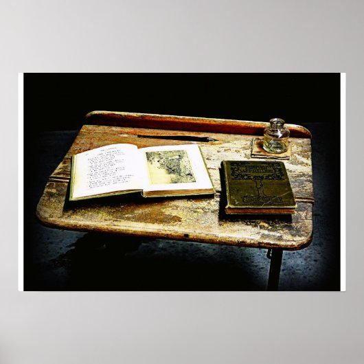 ヴィンテージデスクトップ – Student Desk ポスター (正面)