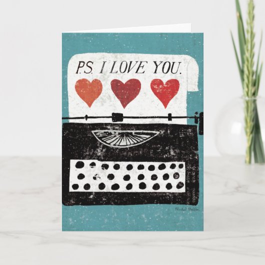 ヴィンテージデスクトップ – Typewriter カード (正面)