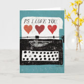 ヴィンテージデスクトップ – Typewriter カード (黄色い花)