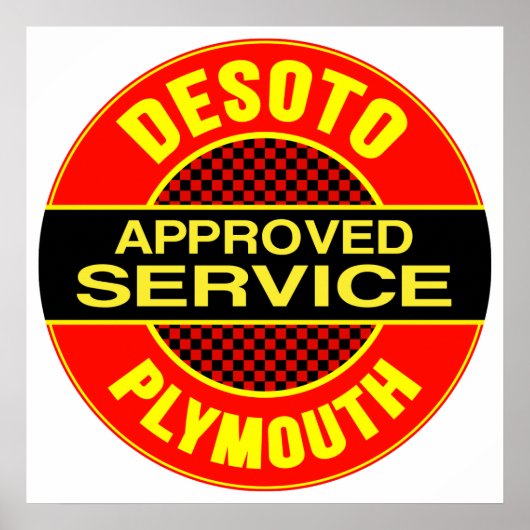 ヴィンテージデソトのサービスサイン ポスター (正面)