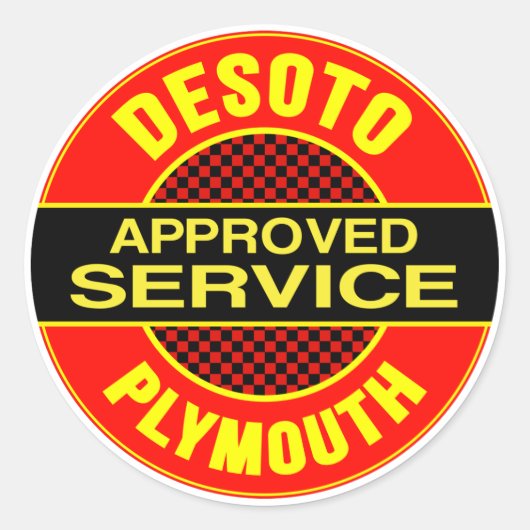 ヴィンテージデソトのサービスサイン ラウンドシール (正面)