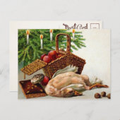 ヴィンテージデッドダッククリスマスポストカード ポストカード (正面/裏面)