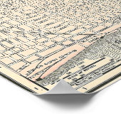 ヴィンテージデトロイトの地図（1895年） ポスター (角)