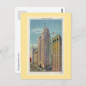 ヴィンテージデトロイトペノスコット建物 ポストカード (正面/裏面)