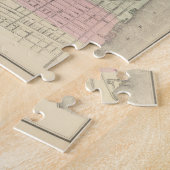 ヴィンテージデトロイトミシガンの地図(1886) ジグソーパズル (側面)