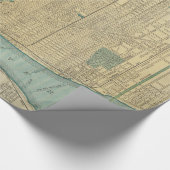 ヴィンテージデトロイトミシガンの地図（1895年） ラッピングペーパー (コーナー)