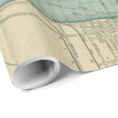ヴィンテージデトロイトミシガンの地図（1895年） ラッピングペーパー (ロールコーナー)