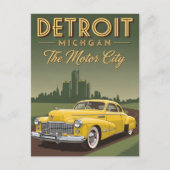 ヴィンテージデトロイトミシガンザモーターシティ ポストカード (正面)