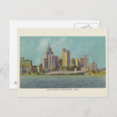 ヴィンテージデトロイトミシガン旅行はがき ポストカード (正面/裏面)