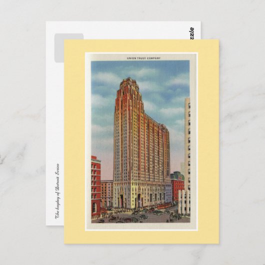 ヴィンテージデトロイトユニオン信託会社 ポストカード (正面/裏面)
