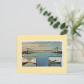 ヴィンテージデトロイト橋からウィンザーカナダ ポストカード (スタンド正面)