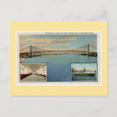 ヴィンテージデトロイト橋からウィンザーカナダ ポストカード (正面)