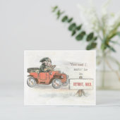 ヴィンテージデトロイト自動はがき ポストカード (スタンド正面)