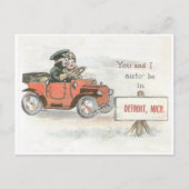 ヴィンテージデトロイト自動はがき ポストカード (正面)